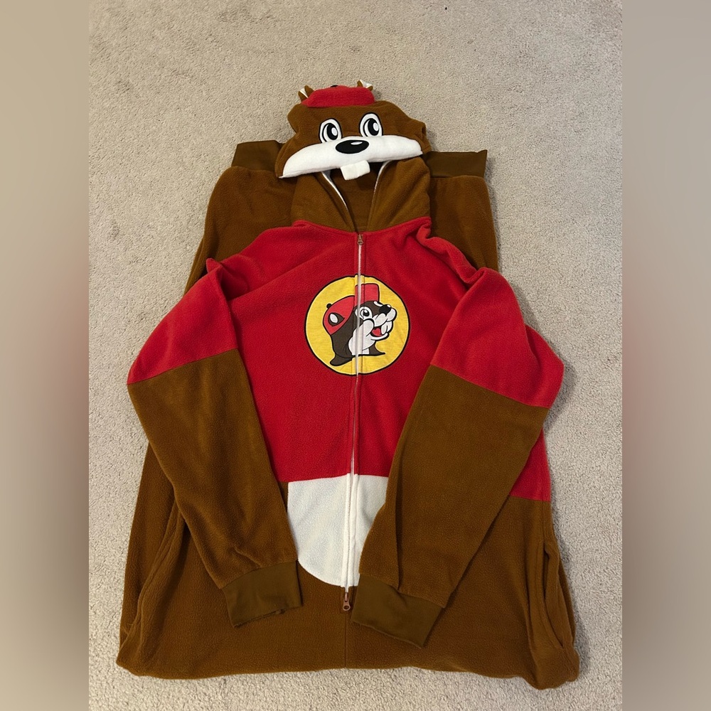 Brown and Red Animal-Themed Jumpsuit